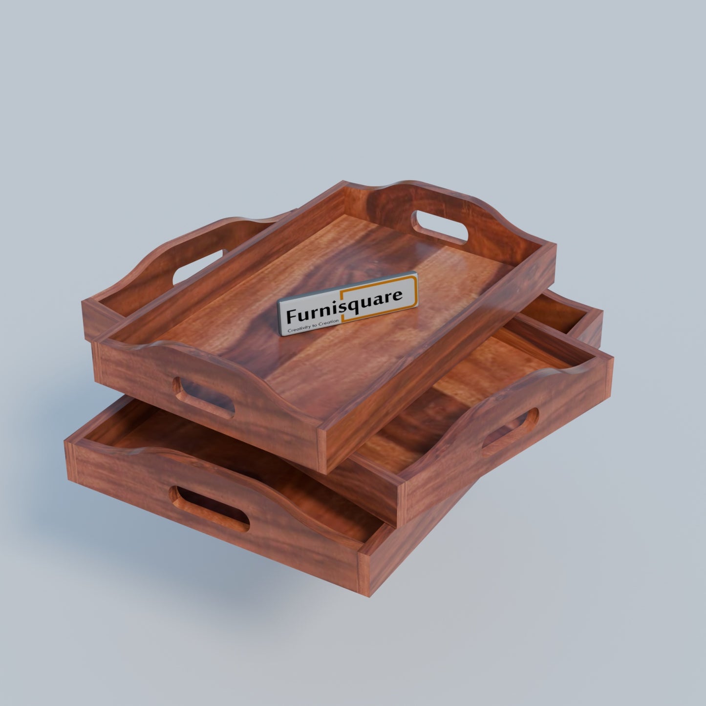 Wooden Serving Tray Set for Kitchen Accessories