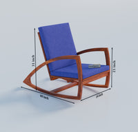 Solid Wood Rocking Arm Rest Chair for Living Room
