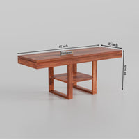 Wooden Coffee Table with Stool for Living Room