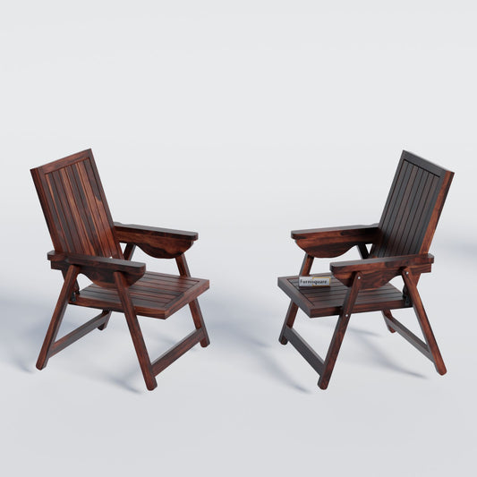 Wooden Patio Chair Set of 2 for Outdoor Space
