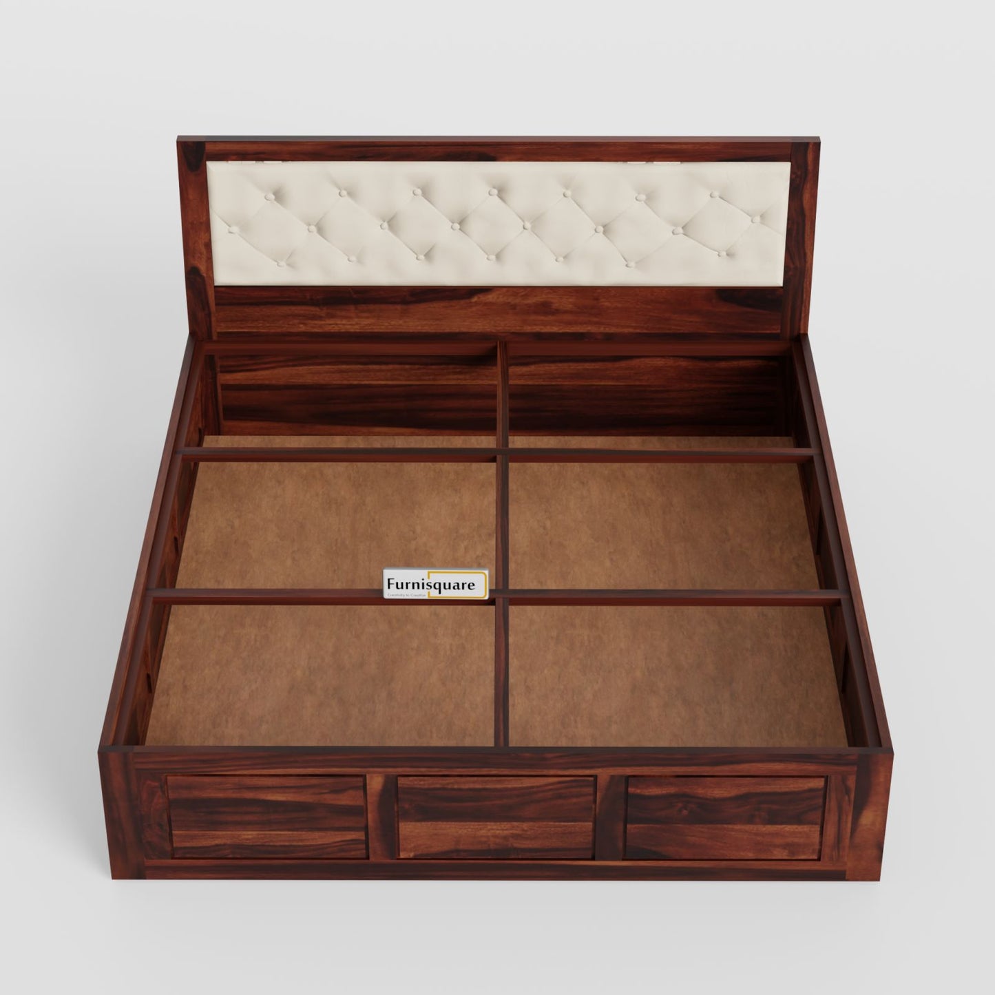 Wooden Queen Size Bed with Storage for Bedroom