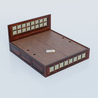 Wooden King Size Bed with Storage for Bedroom