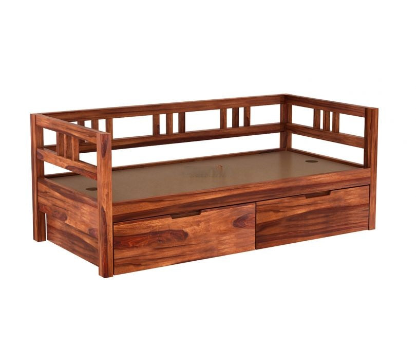 Solid Wood Divan with Storage for Living Room