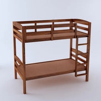 Solid Sheesham Wood Bunk Bed with Ladder
