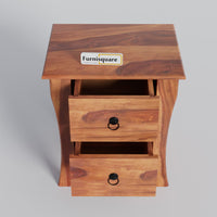 Wooden Bed Side Table with Drawers for Bedroom