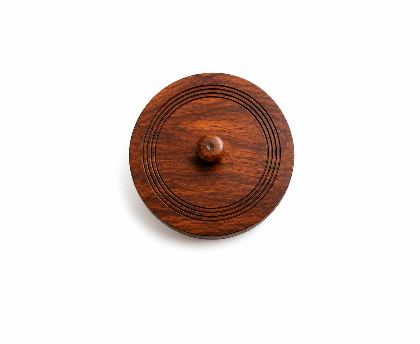 Sheesham Wood Hand Carved Spice Box with Spoon