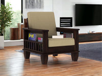 Wooden One Seater Sofa Set for Living Room