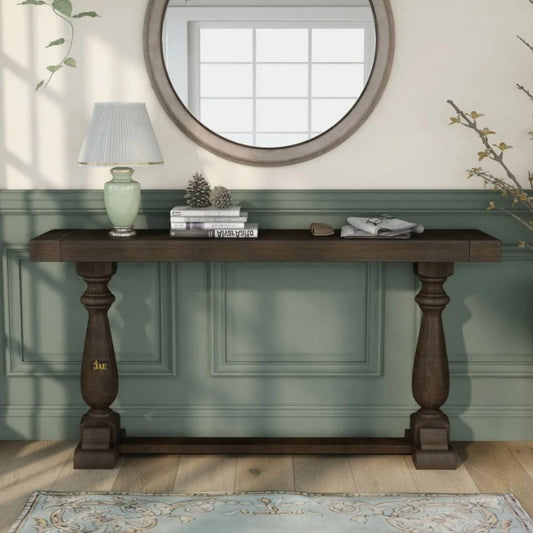 Wooden Rectangular Console Table for Living Room, Drawing Room & Office