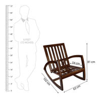 Solid Wood Rocking Arm Rest Chair for Living Room