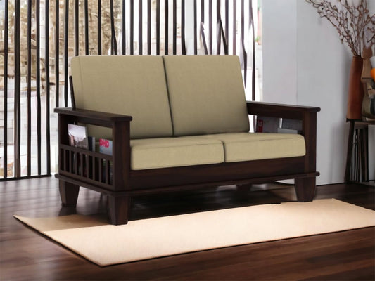 Solid Wood 2 Seater Sofa Set for Living Room