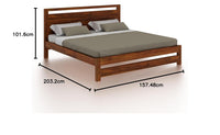 Solid Sheesham Wood Queen Size Bed for Bedroom | Wooden Double Bed Cot Bed Without Storage for Home & Hotels | Rosewood, Natural