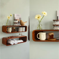 Wooden Wall Shelf for Living Room