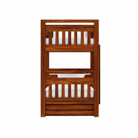 Wooden Bunk Bed with Underbed Storage Drawers