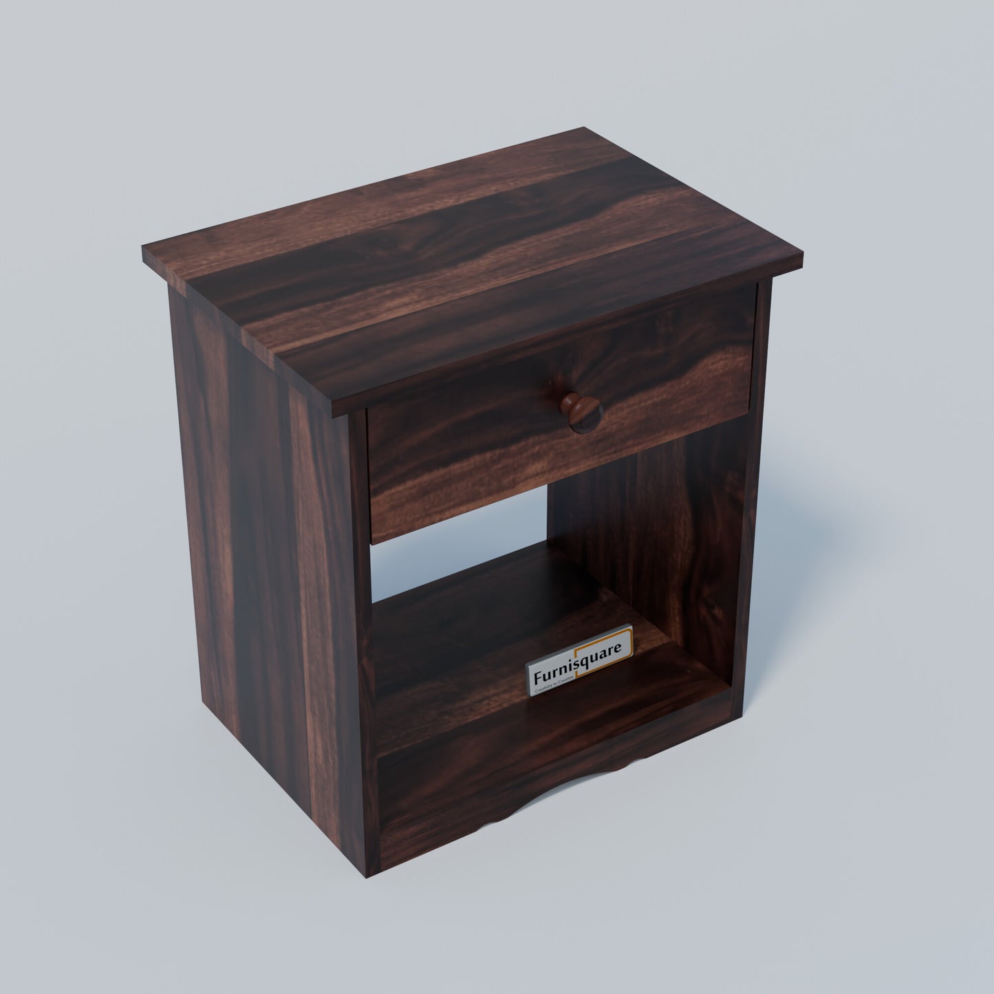 Wooden Bedside Table with Drawers for Bedroom