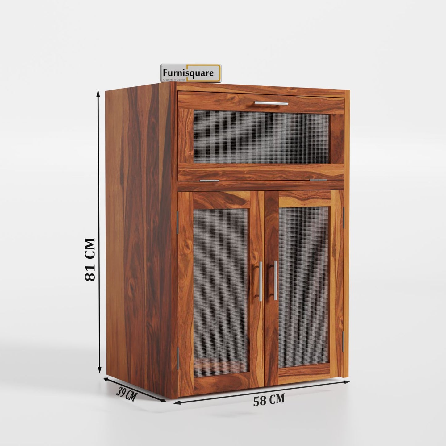 Wooden Storage Cabinet for Battery & Inverter Space