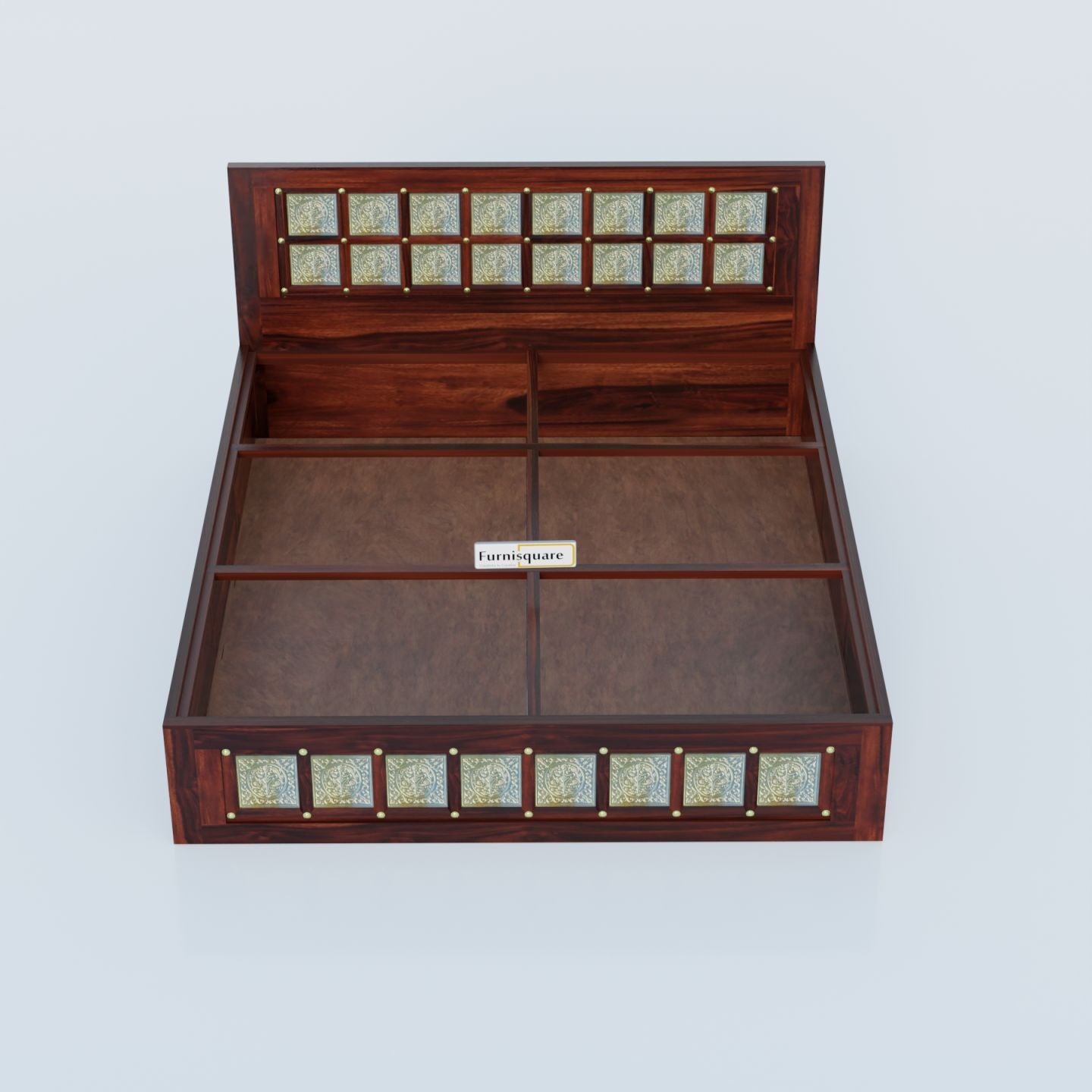 Wooden King Size Bed with Storage for Bedroom