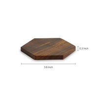 Solid Sheesham Wood Tea Coaster Set of 6