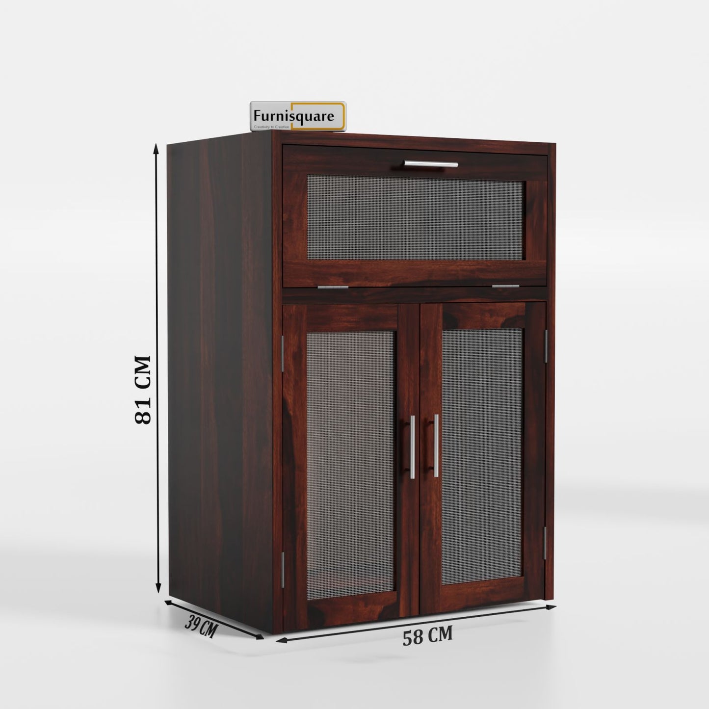 Wooden Storage Cabinet for Battery & Inverter Space