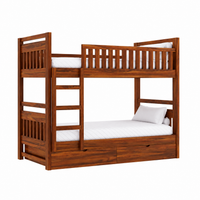 Wooden Bunk Bed with Underbed Storage Drawers