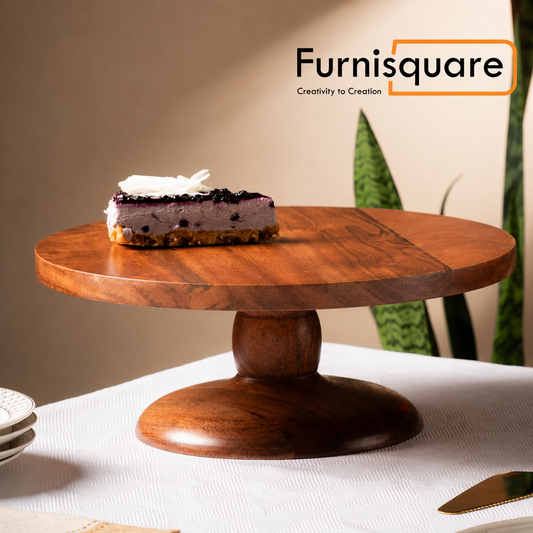 Solid Sheesham Wood Cake Stand for Kitchen