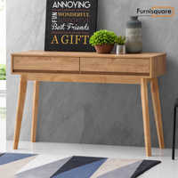 Wooden Console Table with 2 Drawer for Living Room
