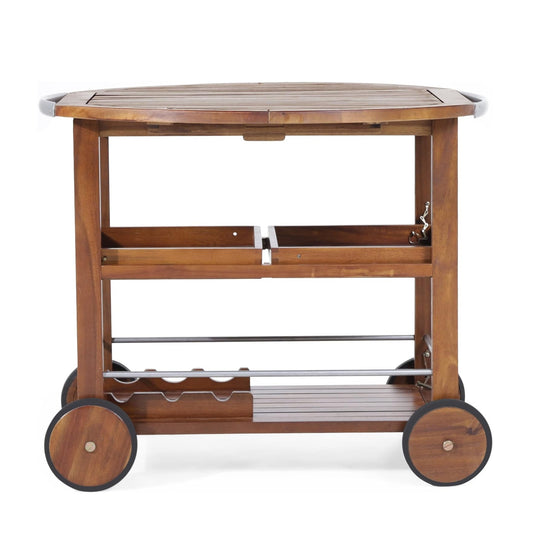 Wooden Rolling Bar Trolley for Bar Furniture