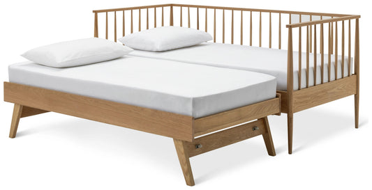 Wooden Pull Out Twin Single Bed for Kid's Bedroom