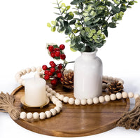 Acacia Wood Round Tray for Kitchen Accessories
