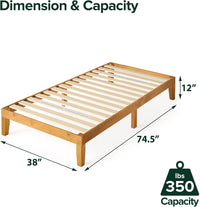 Solid Wood Diwan Bed with Low-Profile Frame