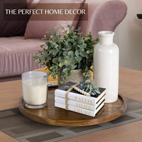 Acacia Wood Round Tray for Kitchen Accessories