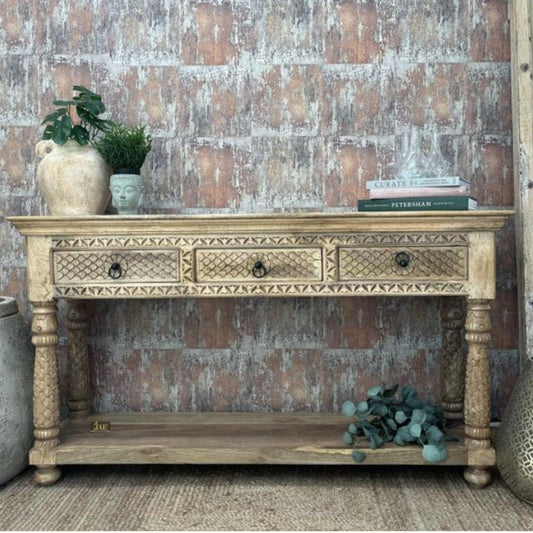 Wooden Antique Console Table for Living Room, Drawing Room & Office