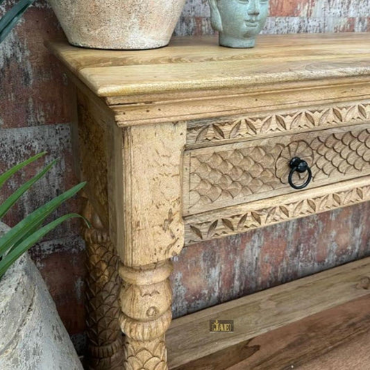 Wooden Antique Console Table for Living Room, Drawing Room & Office