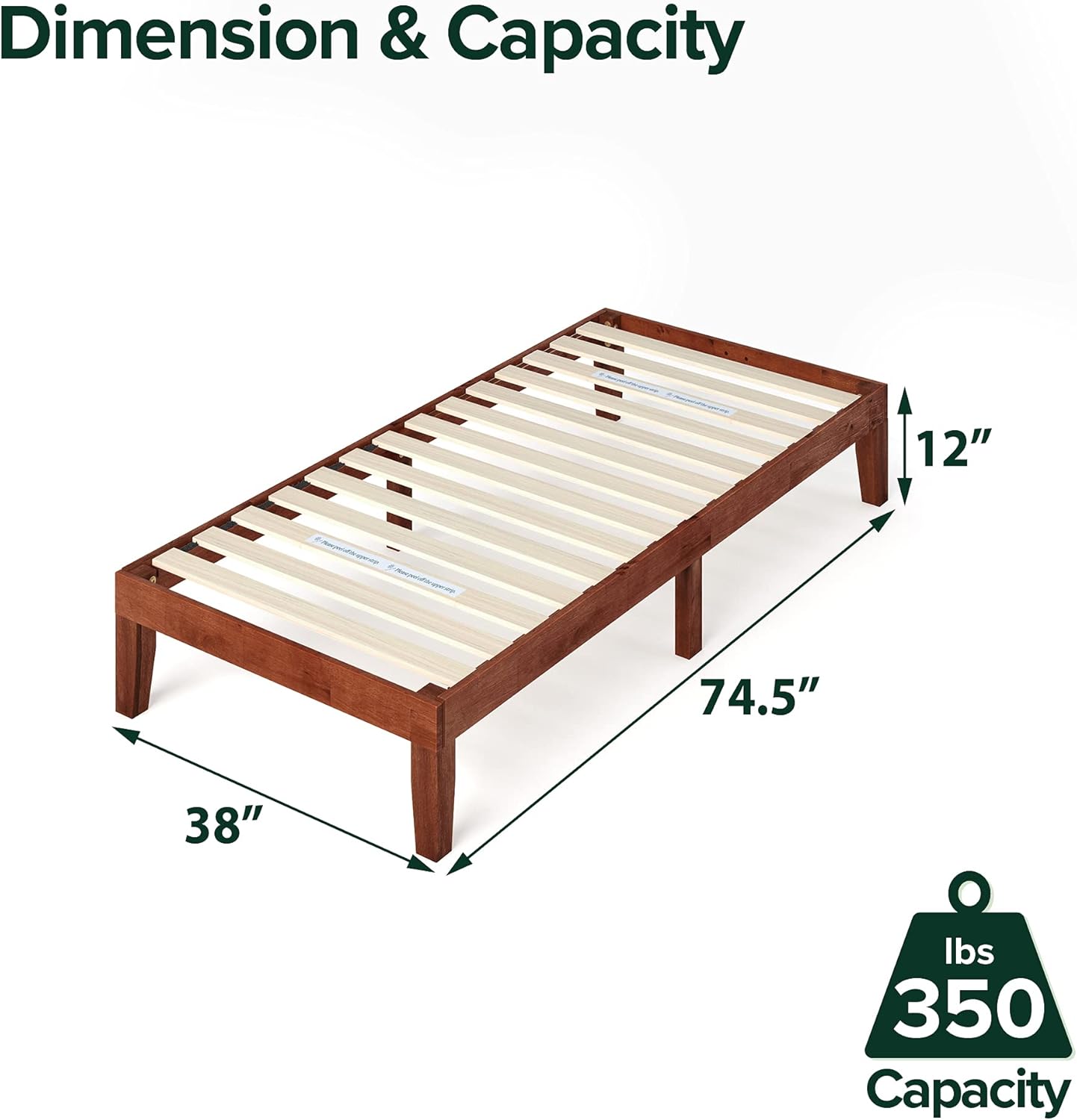 Wooden Diwan Bed with Low-Profile Frame