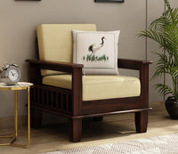 Solid Sheesham Wood 5 Seater Sofa Set with Cushions for Living Room