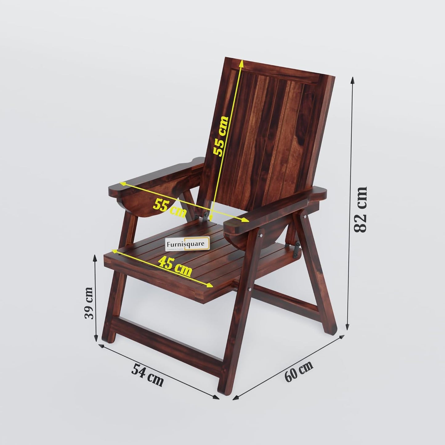 Wooden Patio Chair Set of 2 for Outdoor Space