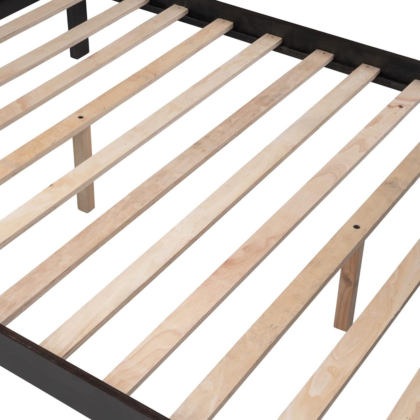 Solid Wood Bunk Bed with Stairs and Storage