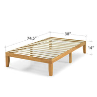 Solid Wood Platform Bed with Low-Profile Frame