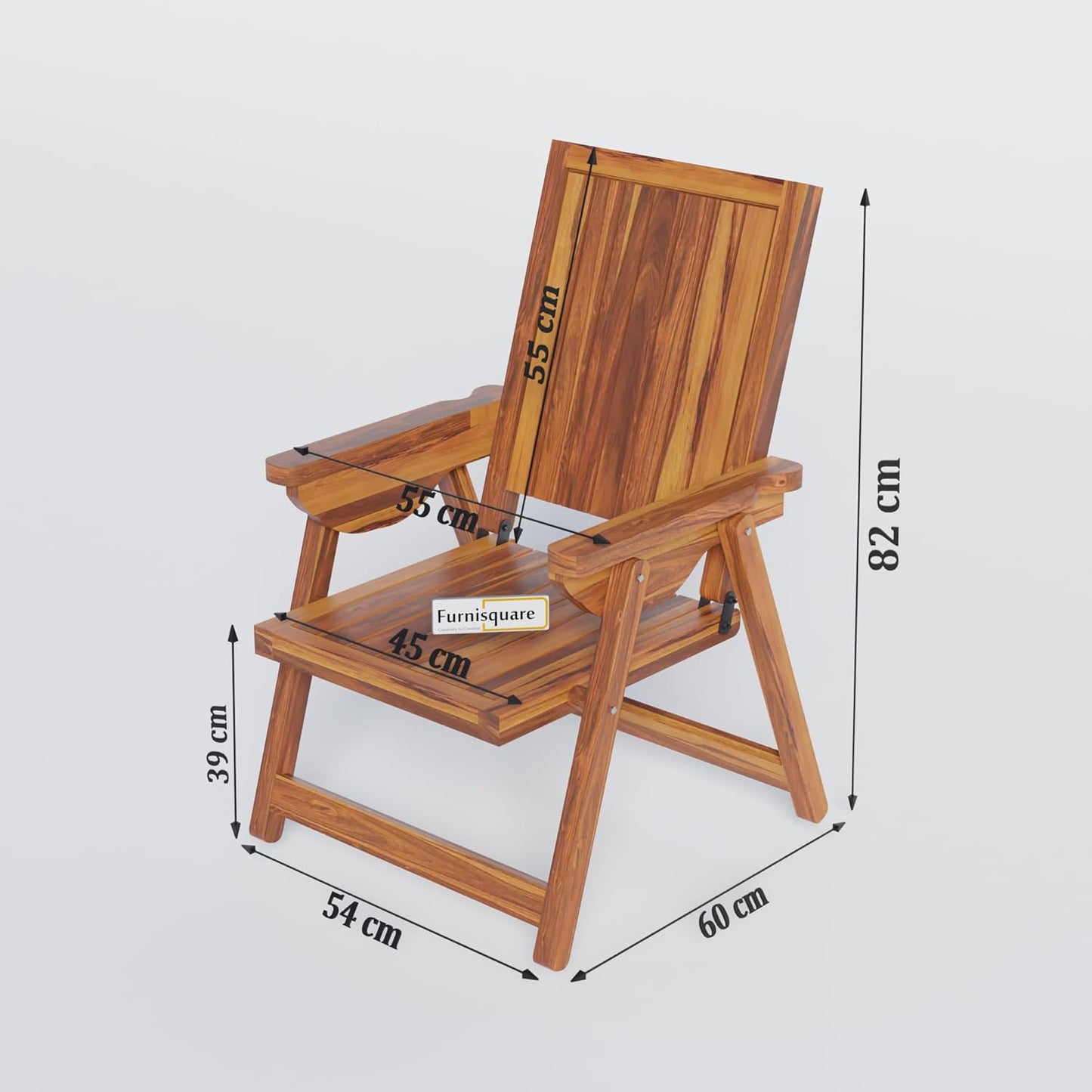 Wooden Patio Chair Set of 2 for Outdoor Space