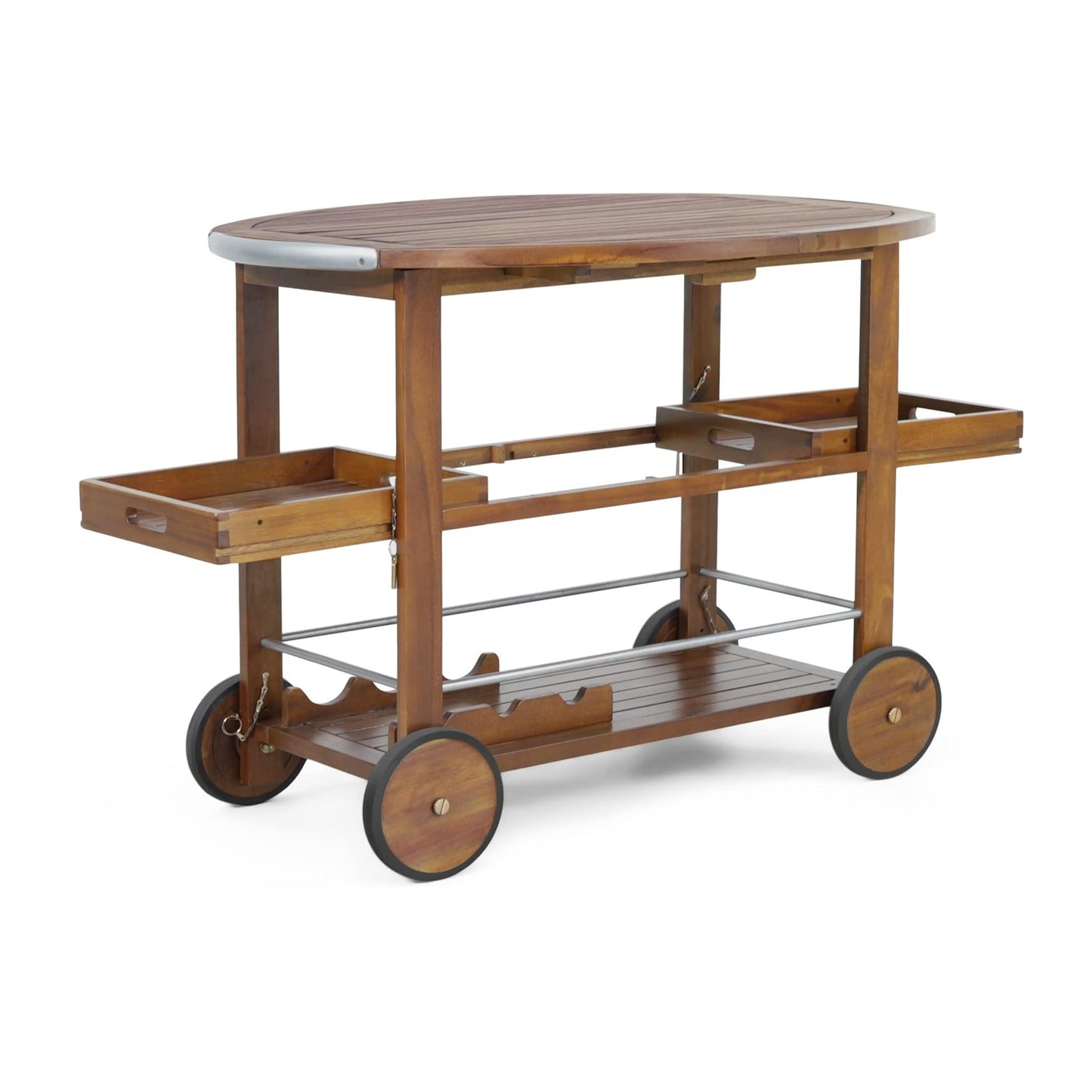 Wooden Rolling Bar Trolley for Bar Furniture