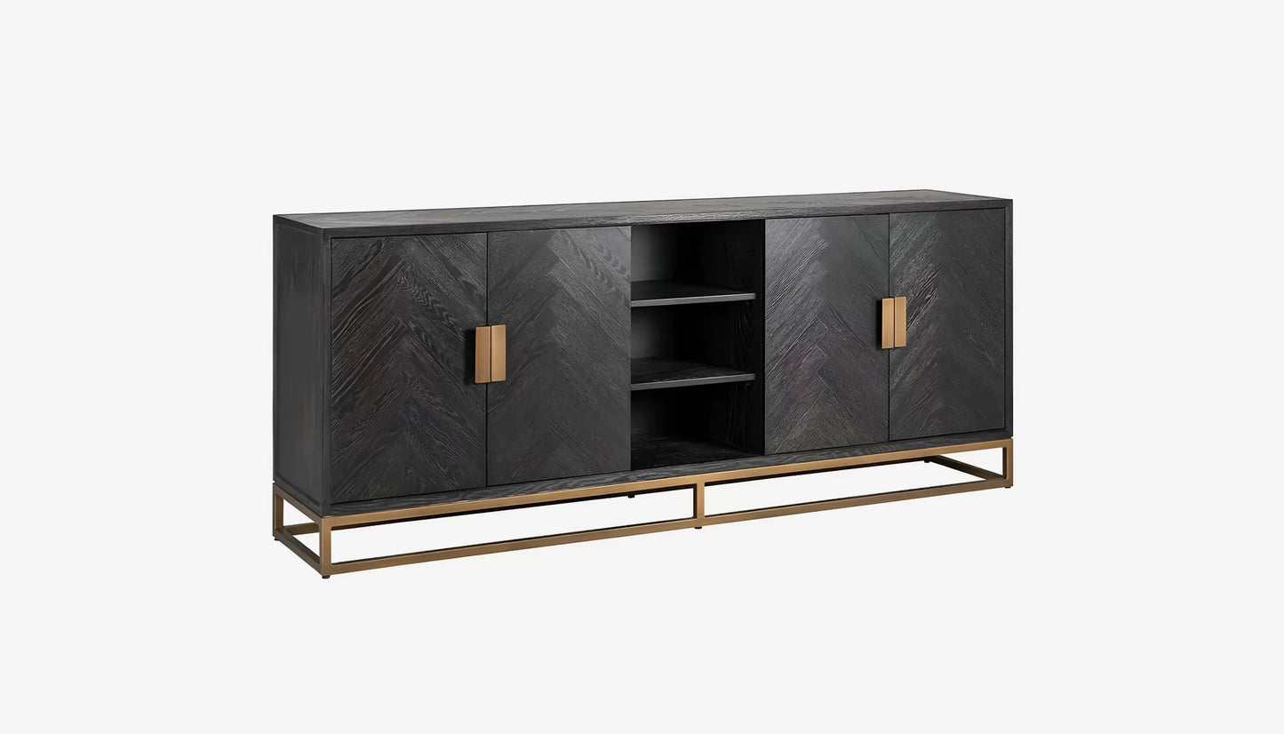 Solid Wood Sideboard Cabinet with Storage for Living Room