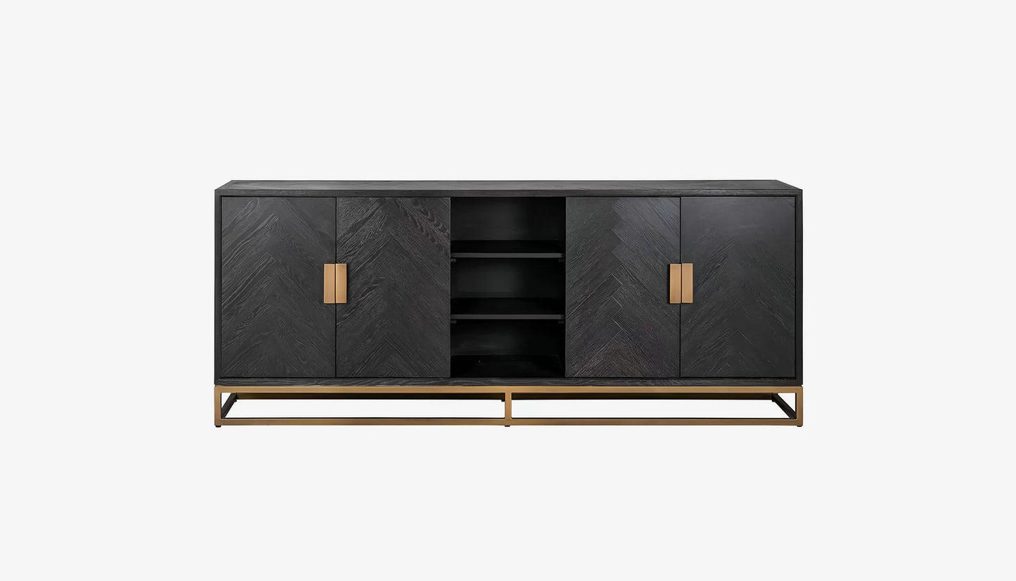 Solid Wood Sideboard Cabinet with Storage for Living Room