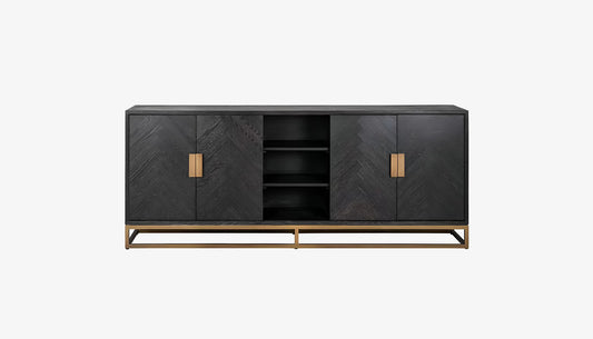 Solid Wood Sideboard Cabinet with Storage for Living Room