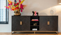 Solid Wood Sideboard Cabinet with Storage for Living Room
