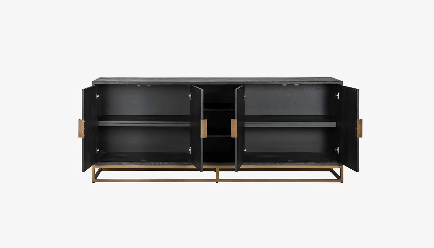Solid Wood Sideboard Cabinet with Storage for Living Room