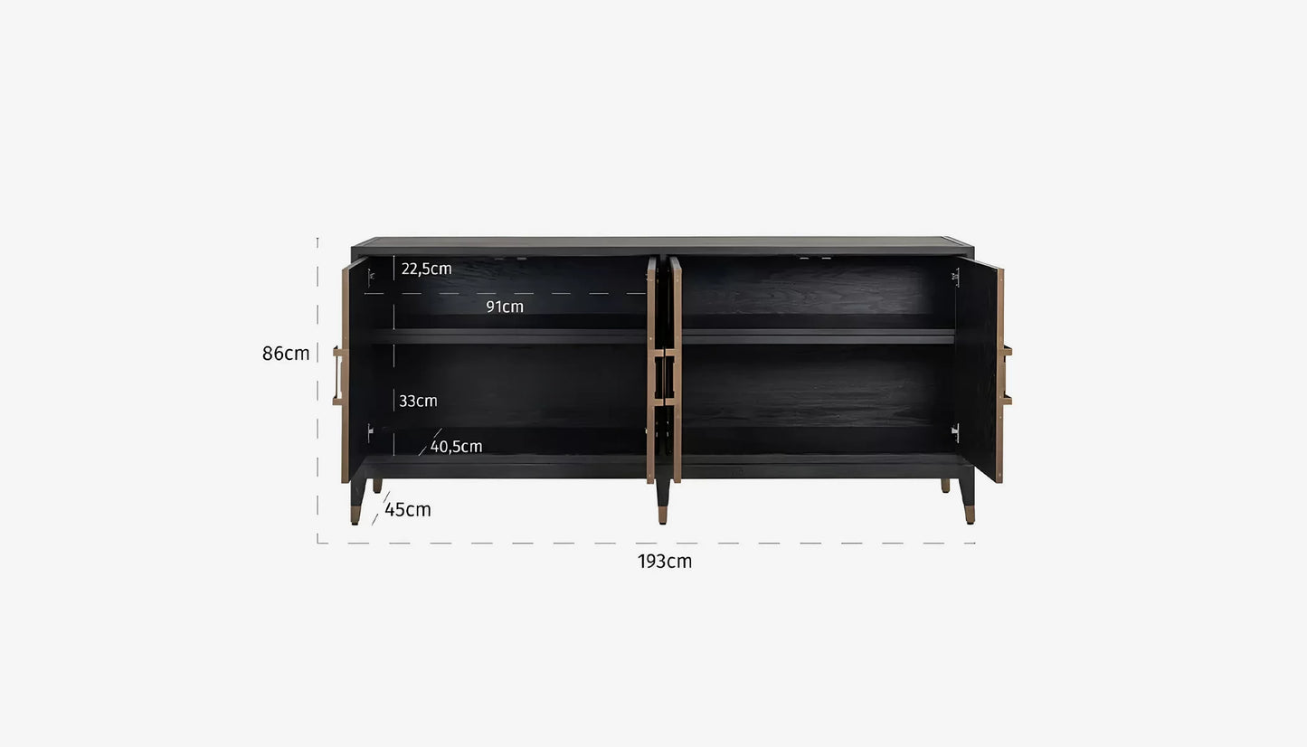 Wooden Sideboard Cabinet with Storage for Living Room