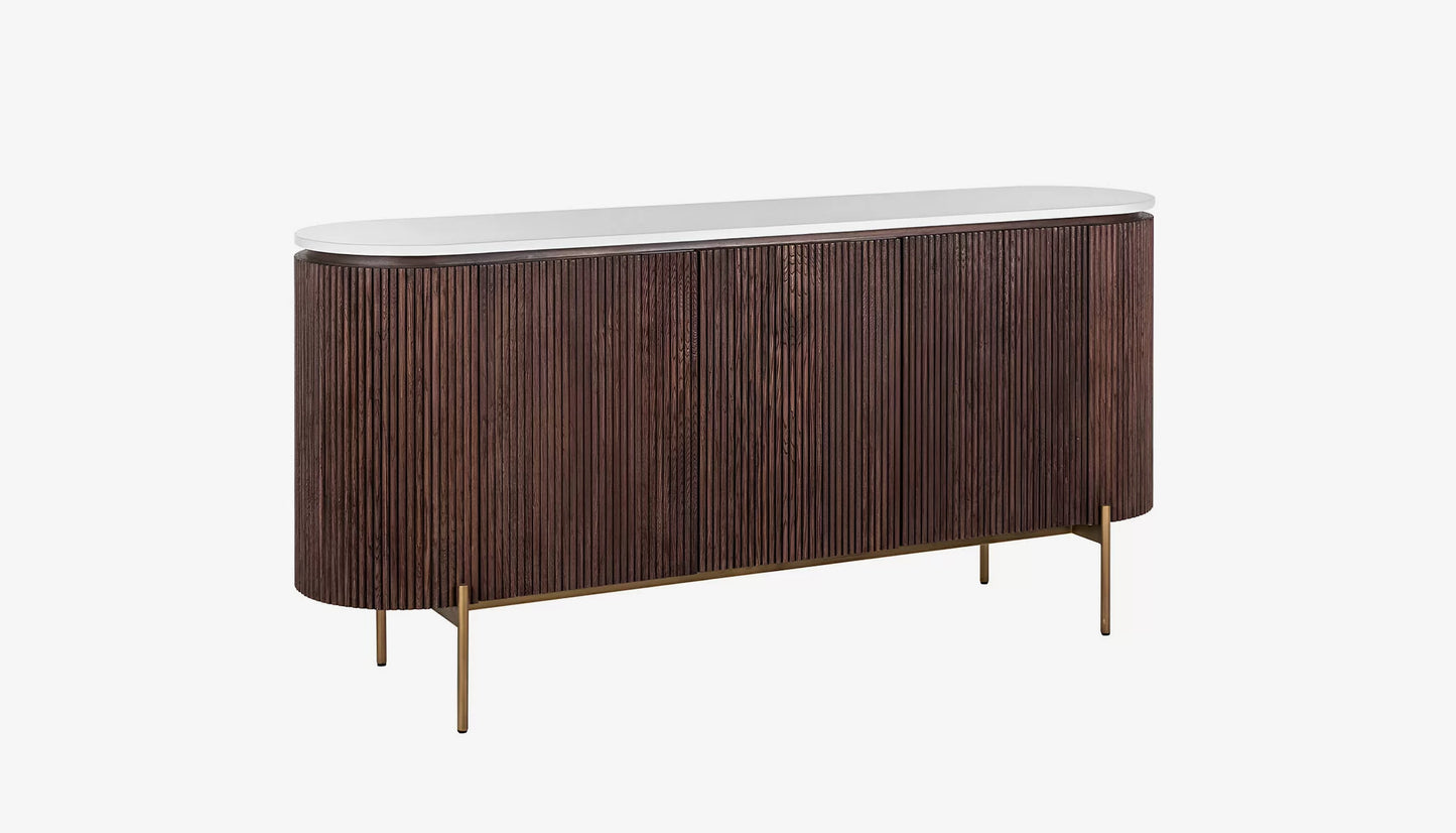 Solid Wood Sideboard Cabinet with Storage for Living Storage