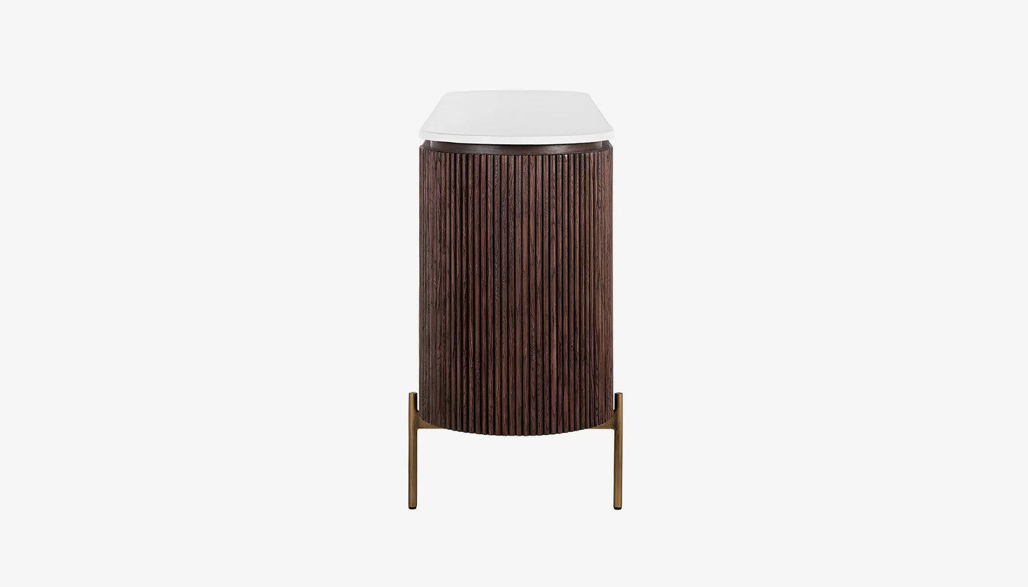 Solid Wood Sideboard Cabinet with Storage for Living Storage