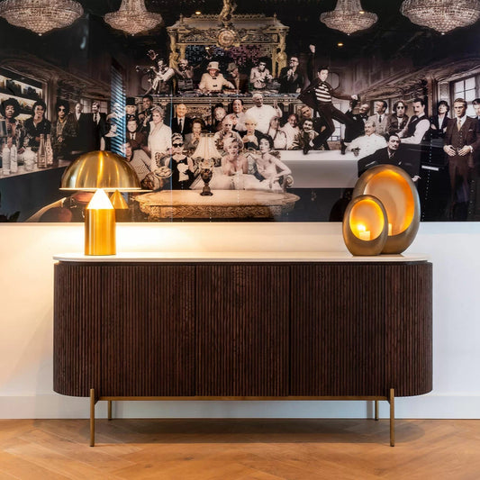 Solid Wood Sideboard Cabinet with Storage for Living Storage