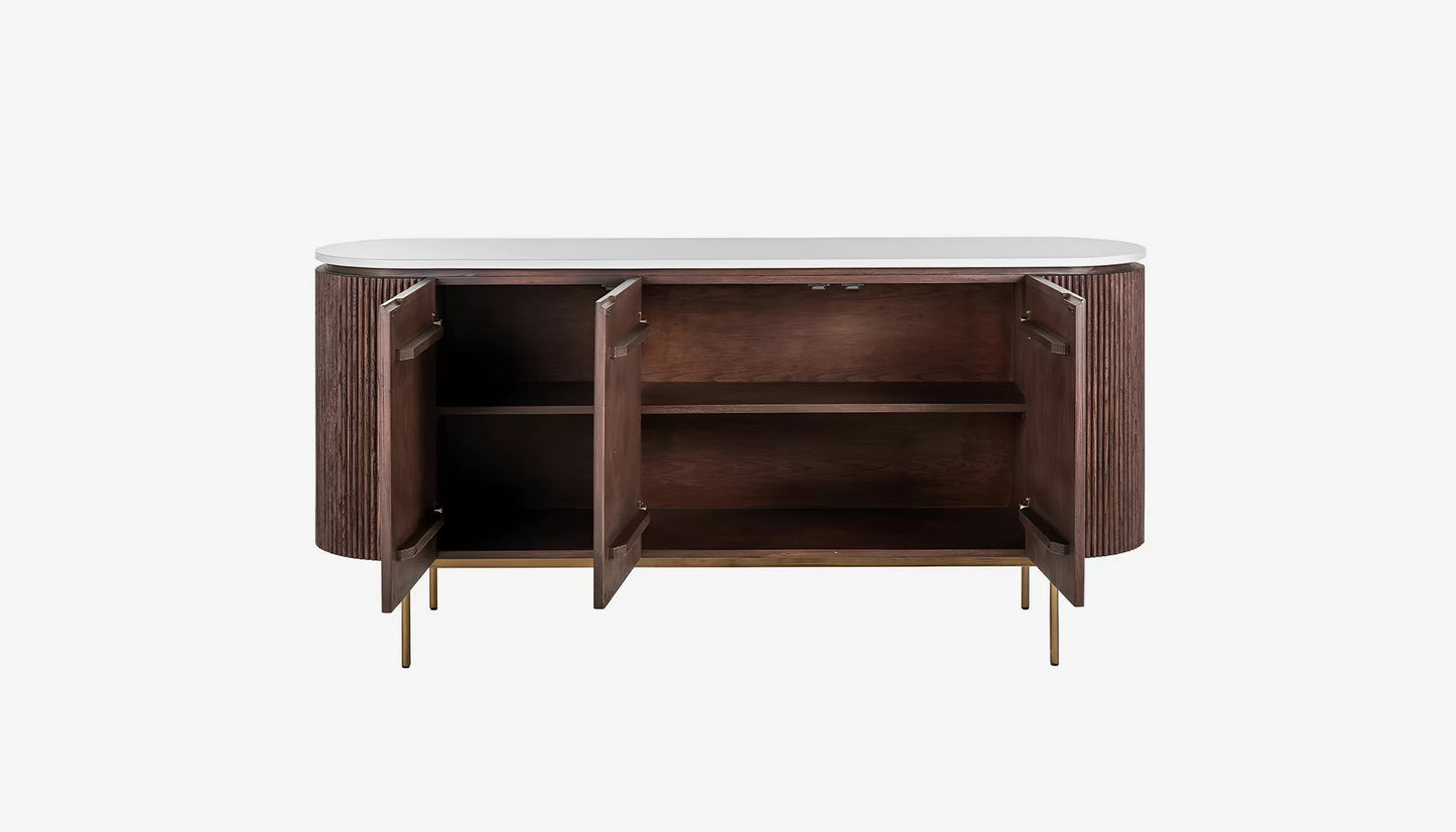 Solid Wood Sideboard Cabinet with Storage for Living Storage