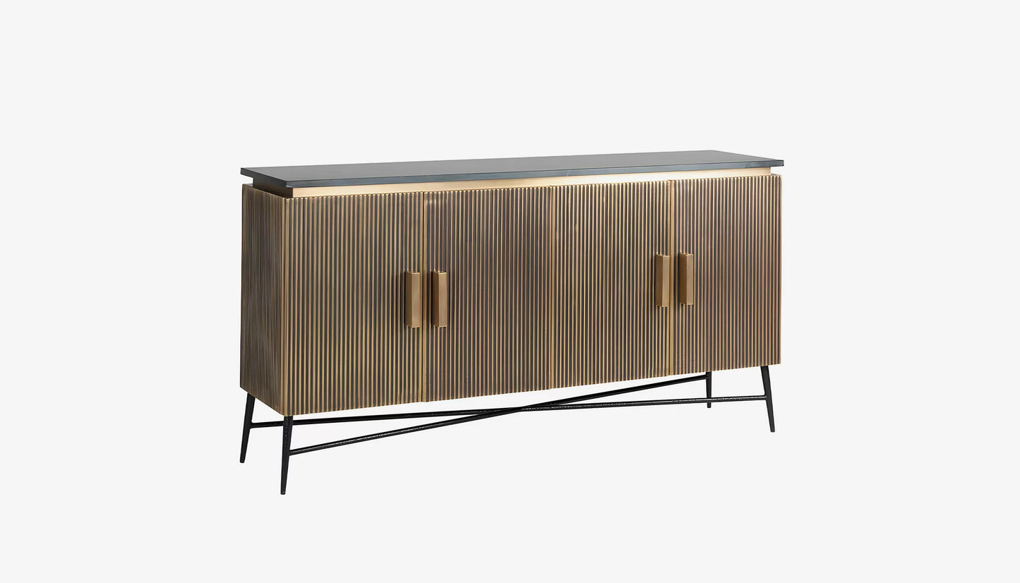 Solid Wood Sideboard Cabinet with Storage for Living Room